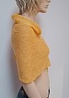 Μάλλινη Πλεκτή Εσάρπα Λεπτή Κίτρινη